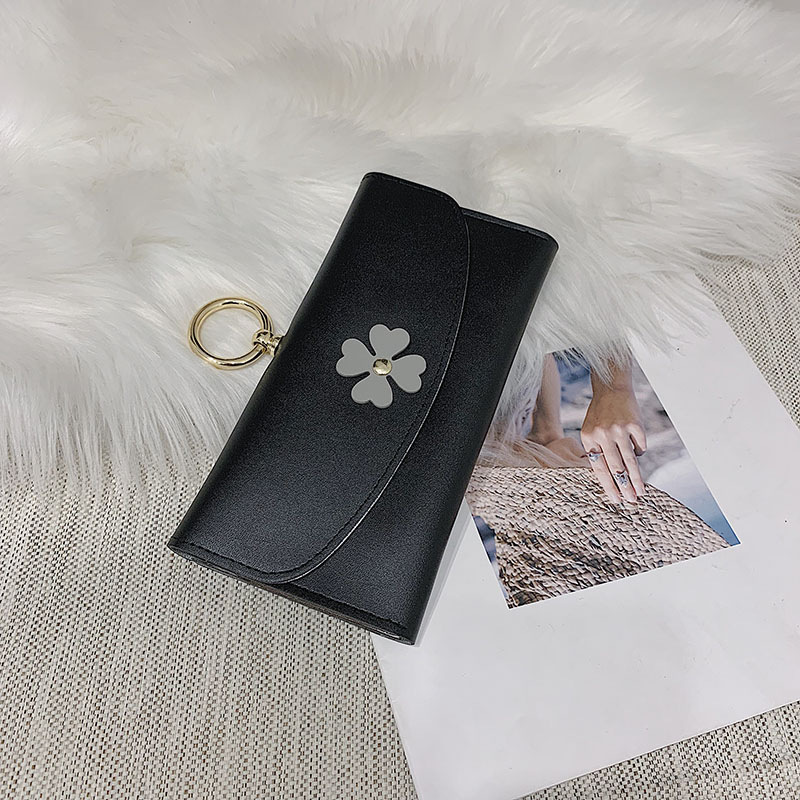 Wholesale 2021 New Wallet Women's Long Fashionable Korean Style Student Wallet Fashionable Simple Buckle Women's Wallet