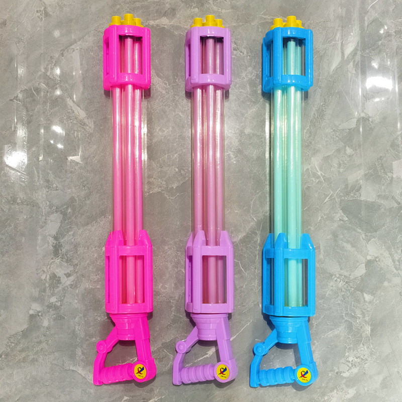 新款大号四管漂流水枪儿童水枪玩具抽拉式水炮户外戏水水枪批发