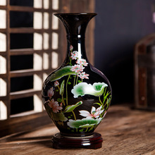 景德镇陶瓷器小花瓶摆件客厅插花中式家居电视柜装饰品工艺品瓷瓶