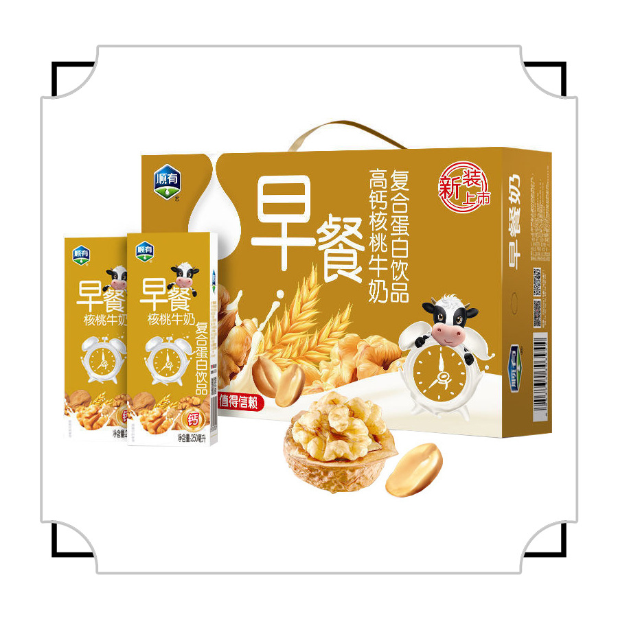 【新日期】燕麦早餐奶核桃花生香蕉草莓红枣牛奶250ml*盒整箱批发