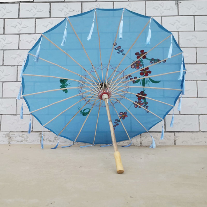 流苏绸布伞舞蹈拍照道具防雨防晒景区同款批发古风伞-阿里巴巴