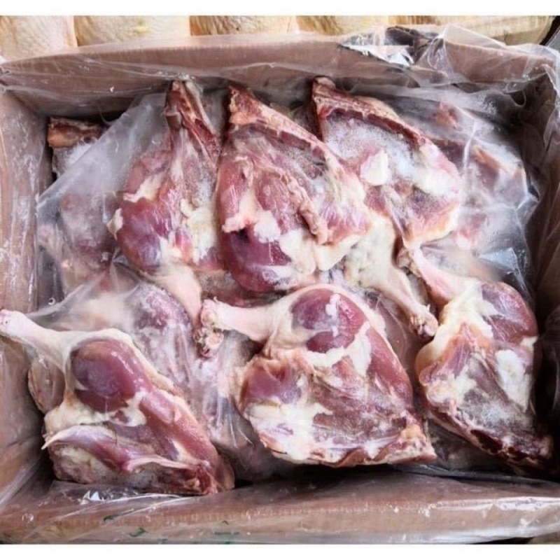 新鲜冷冻生鲜冷冻鸭边腿整箱毛重16斤鸭腿带侧边肉食堂饭店食材