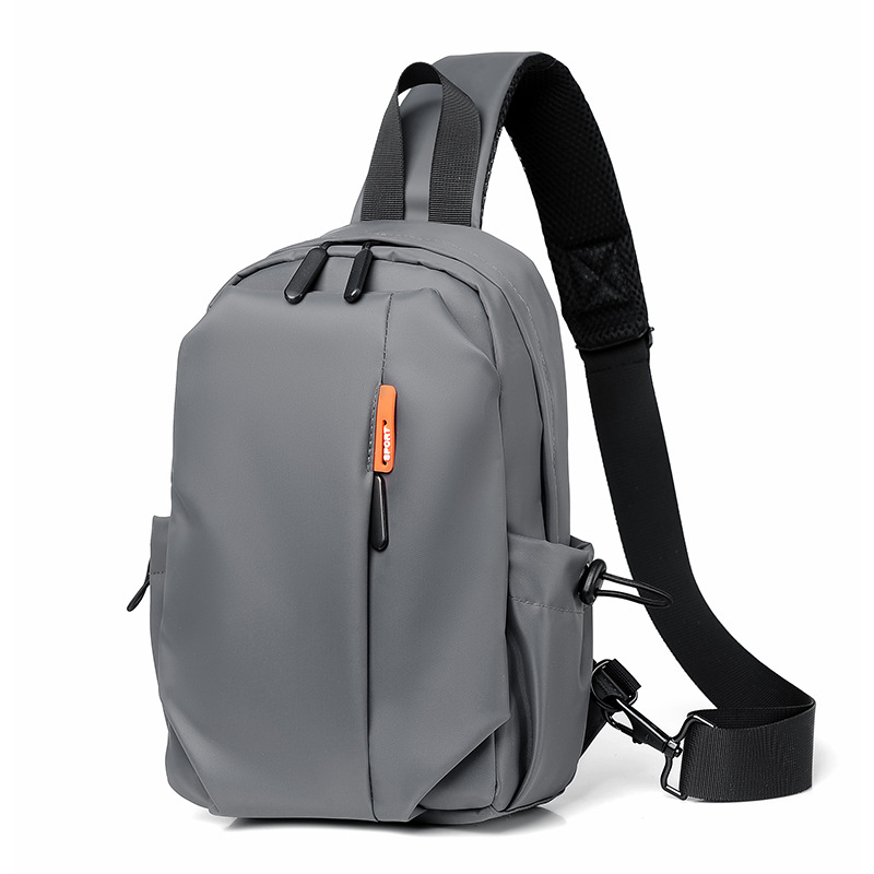 Chest Bag Men's New Fashion Shoulder Bag Simple Personality Sports Motorcycle Bag Multi-Function USB Charging Messenger Bag