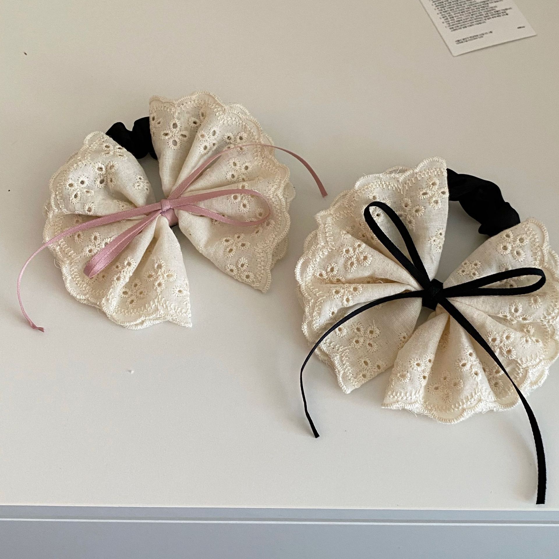 韩国发饰2024新款头饰气质饰品百搭头绳可爱甜美蕾丝蝴蝶结发绳