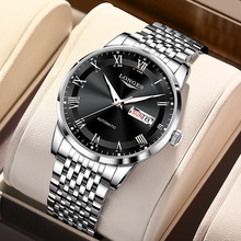 瑞士正品琴浪手表男士旗下全自动机械表超薄防水夜光时尚梭天男表