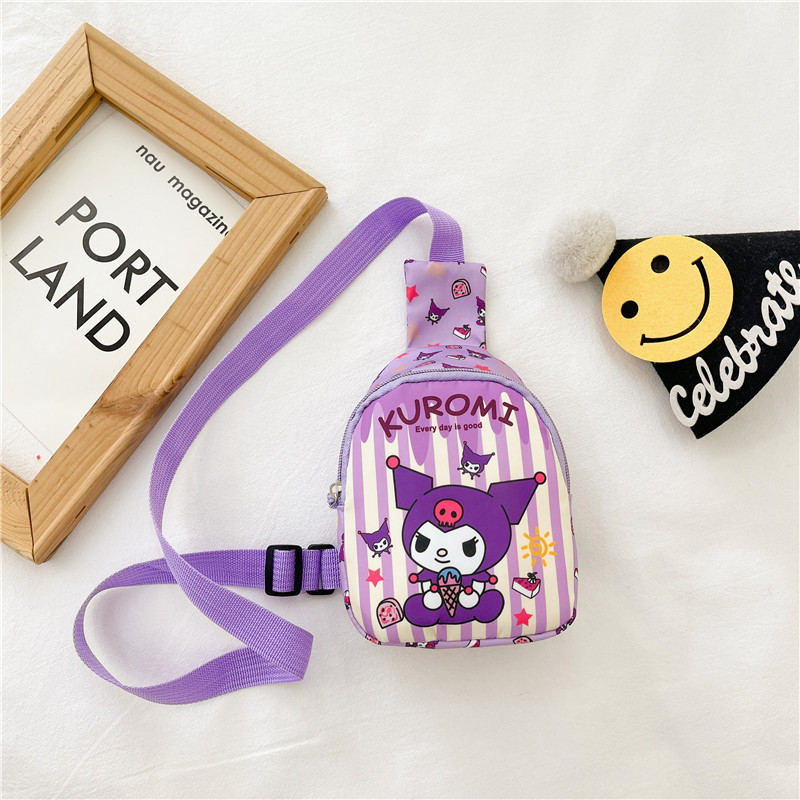 2023 Summer New Children's Bags Cute Cartoon Pattern Boys and Girls One Shoulder Crossbody Chest Bag Change Snack Storage Bag