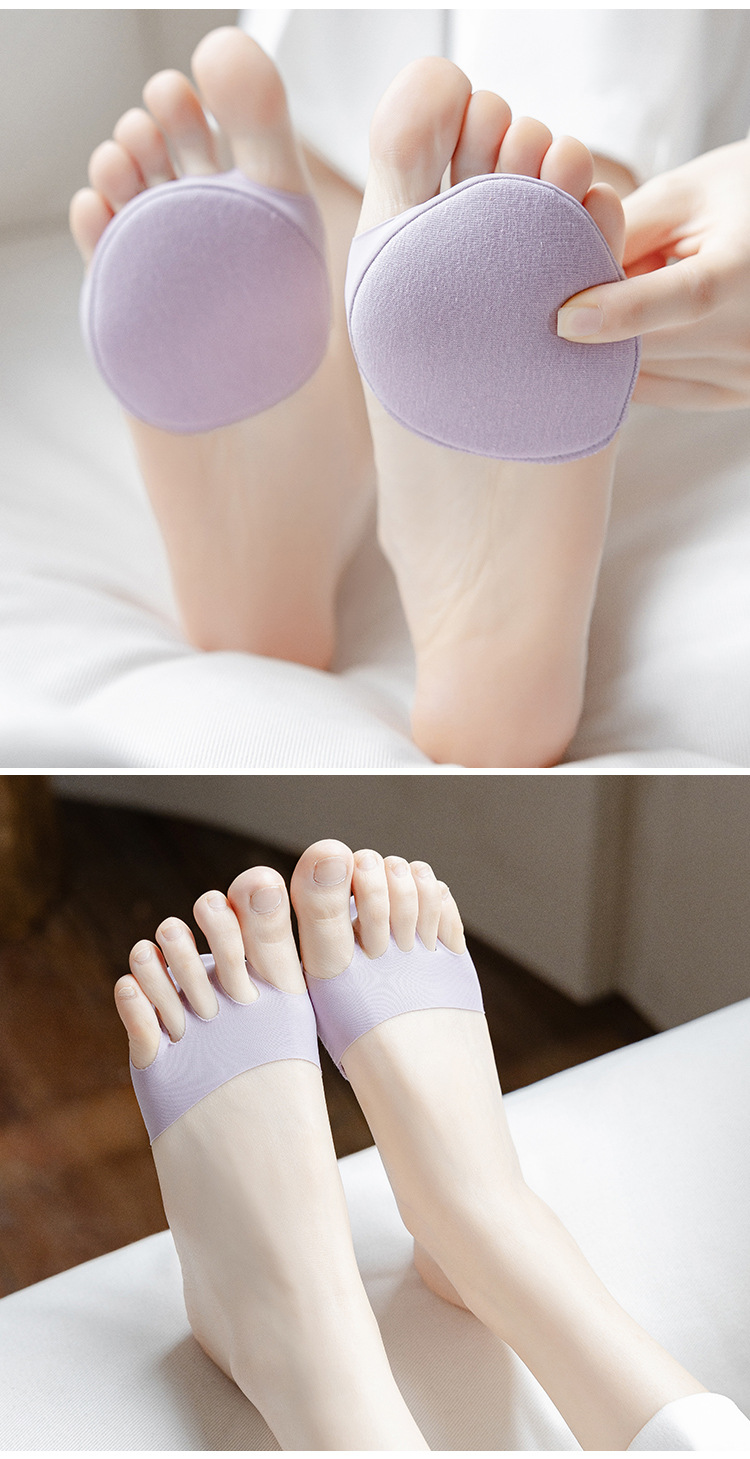 袜子女夏季薄款前脚掌袜 半截浅口隐形船袜 高跟鞋棉底袜垫脚底袜