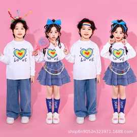 儿童装糖果色啦啦队演出服秋季小学生运动会开幕式表演入场合唱服