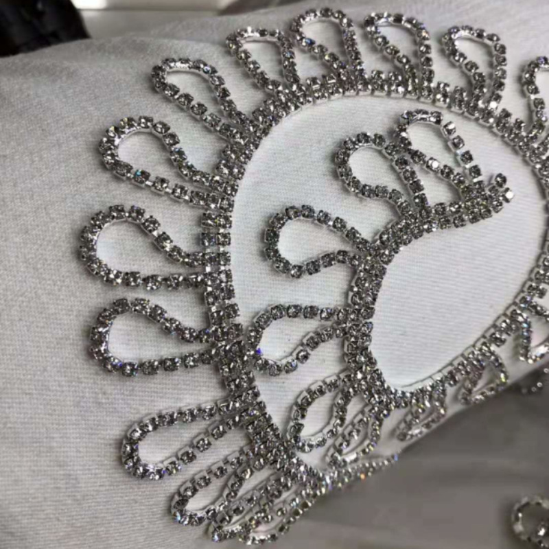 新款 水钻码链 长吊坠钻链 流苏水钻爪链 服装鞋帽装饰钻链