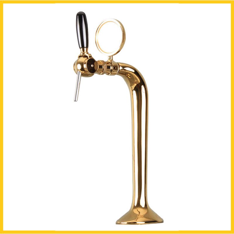 啤酒柱 啤酒塔 单孔金色蛇形酒柱 酿酒配件 眼镜蛇酒柱-阿里巴巴