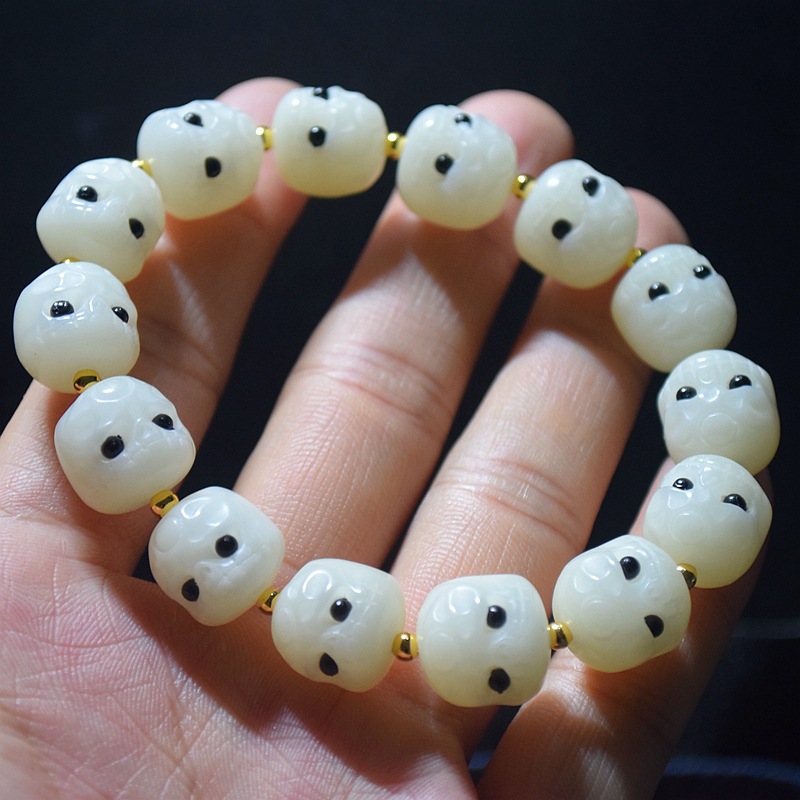 菩提根呆呆团手串 菩提根雕刻阿呆 男女菩提子手链佛珠配饰-阿里巴巴