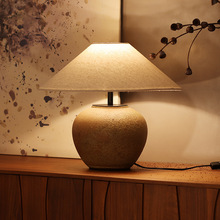 怀旧复古陶瓷台灯日式侘寂风设计师艺术创意民宿客厅卧室床头氛围