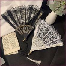 Girls Folding Fan Folding Fan Cloth Chinese Style Hanfu跨境