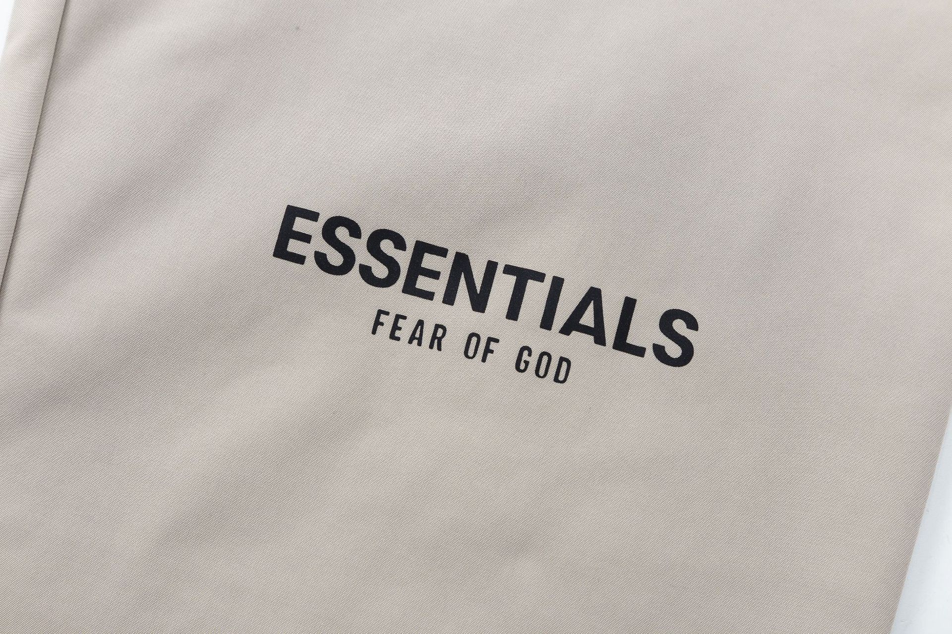 潮牌批发fear of god essentials fog复线3m反光logo尼龙长裤卫裤