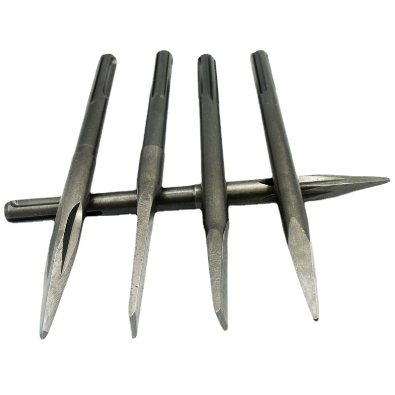 五坑电镐凿子 电锤尖凿扁凿镐钎18*280-800墙槽混凝土墙钻头