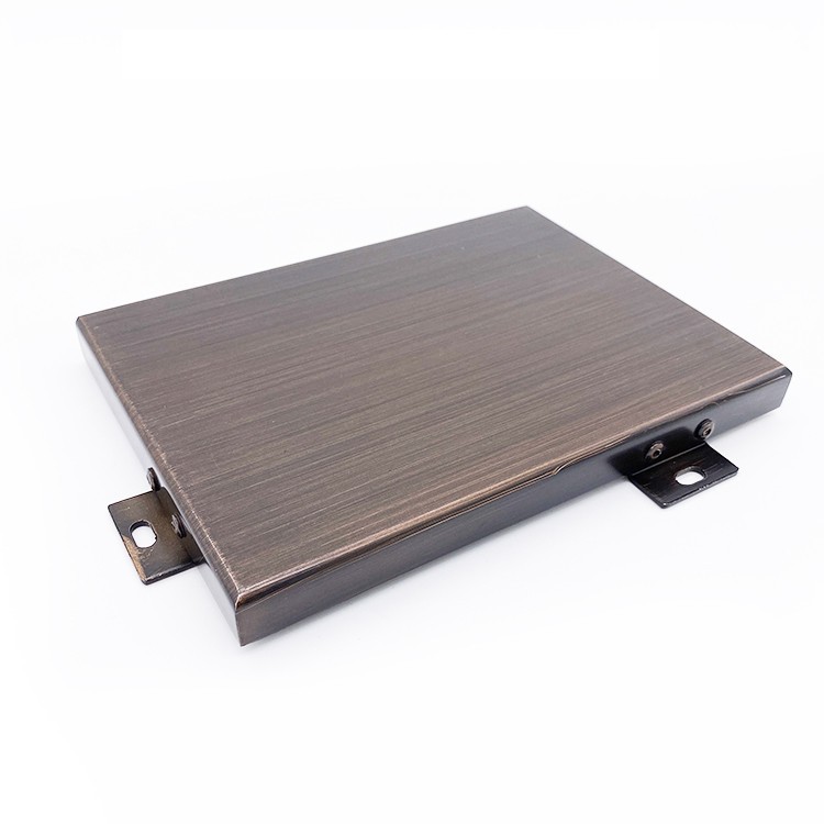 0厚外墙装饰铝板 古铜色铝单板幕墙 仿古铜拉丝铝单板幕墙