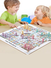 跳跳棋棋子大冒险掷骰子桌游戏幼儿园儿童游戏飞行棋探险玩具