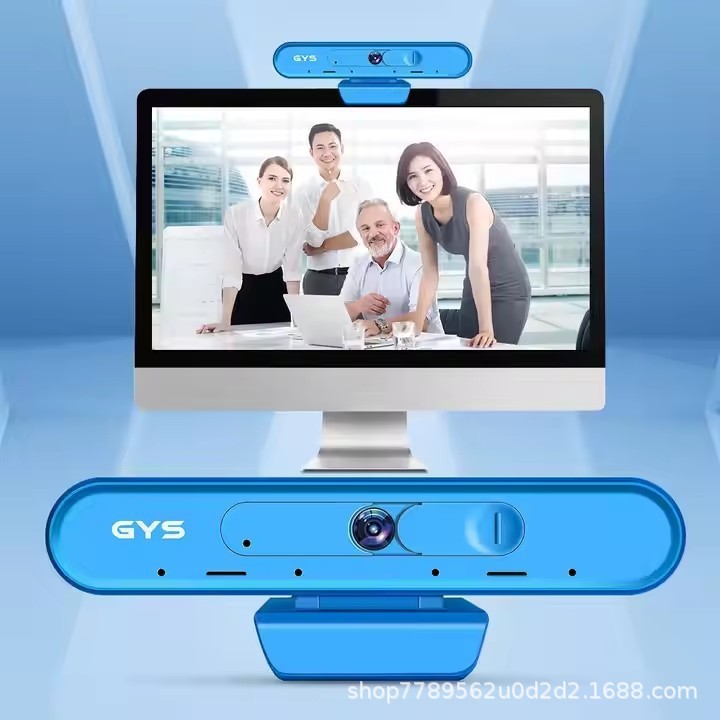 Pravite型号蓝色电视盒带摄像头智能安卓电视机顶盒4K智能语音