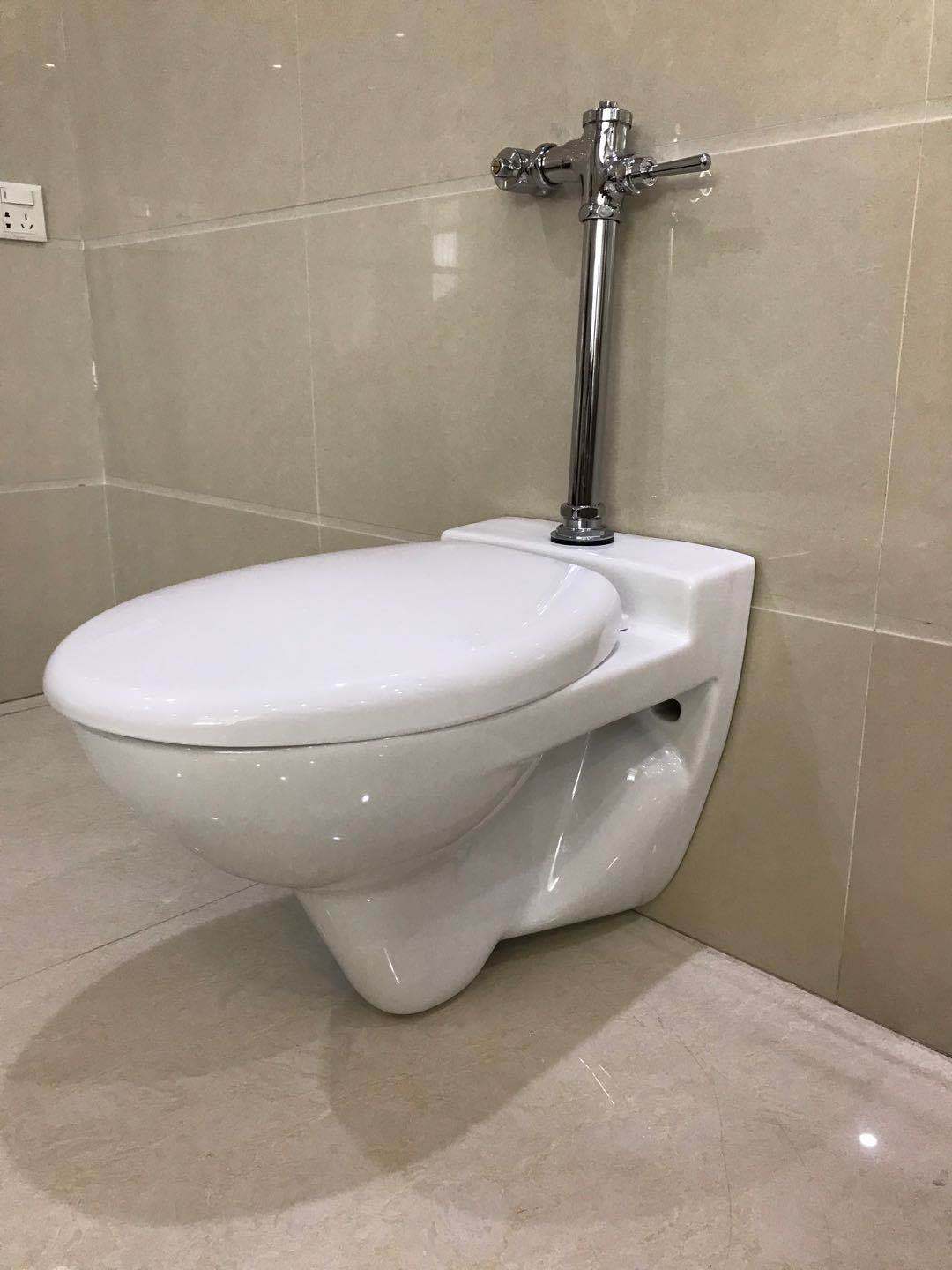 船用壁挂式冲水阀腰挂式马桶上进水坐便器挂式座便器墙排水挂便器