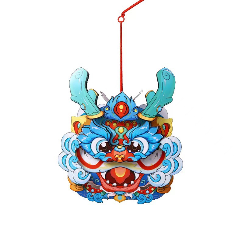 Dragon New Spring Festival Three-Dimensional National Tide Dragon Lantern National Style Handmade Lantern Diy Lantern 2024 Chinese Lantern Children