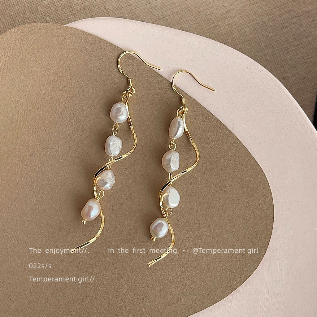 Collection! Freshwater Pearl Handmade Design Temperament Simple and Light Luxury Earrings Factory Earrings Yiwu Earrings Wholesale