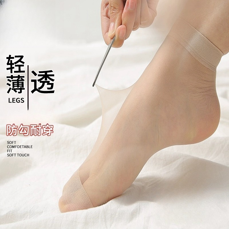 天鹅绒包芯丝袜女钢丝袜小辣椒面膜袜防磨勾袜独立包装短丝袜批发