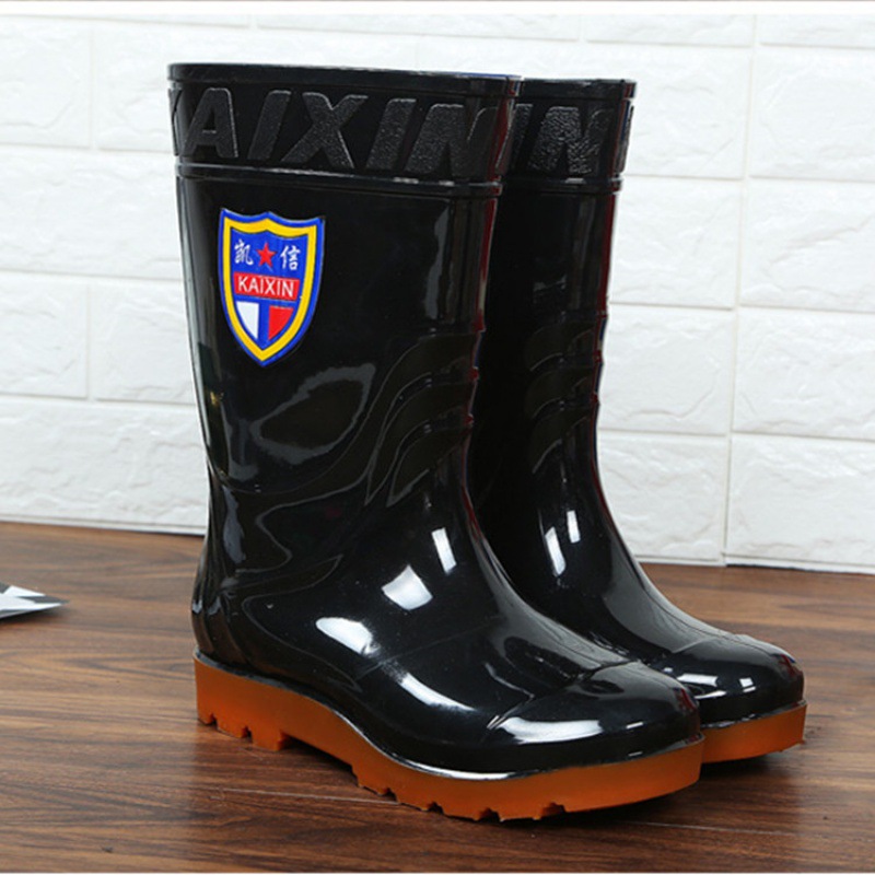雨鞋批发 劳保春秋男士中筒水鞋防滑时尚防水胶鞋劳保鞋男水靴子