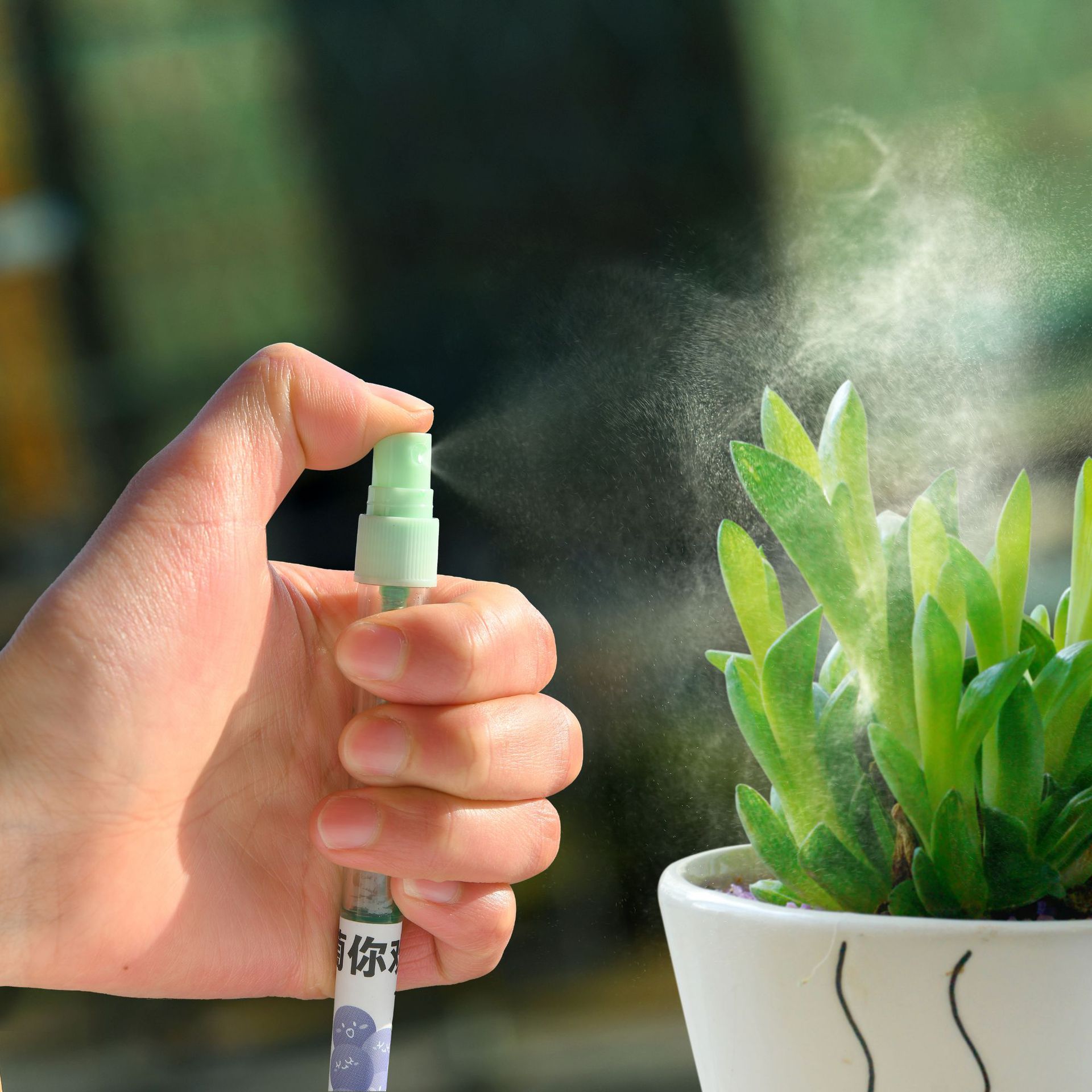 晨兮水果喷雾笔中性笔多功能学生防疫酒精灌装式喷水雾签字水性笔