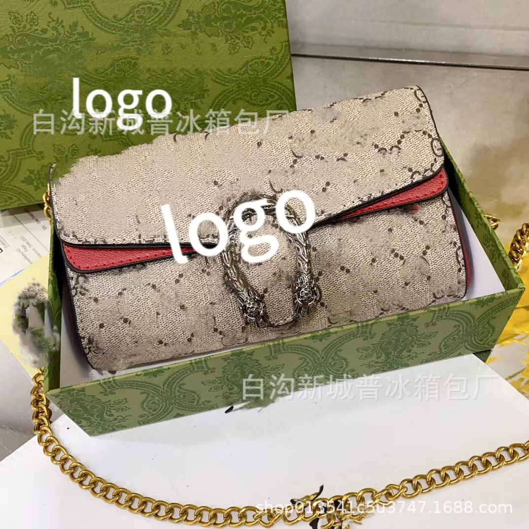 Cross-Border Bag 2023 New Fashion Dionysian Cross-Body Bag Vintage Printed Mini Shoulder Crossbody Chain Women's Bag Bags