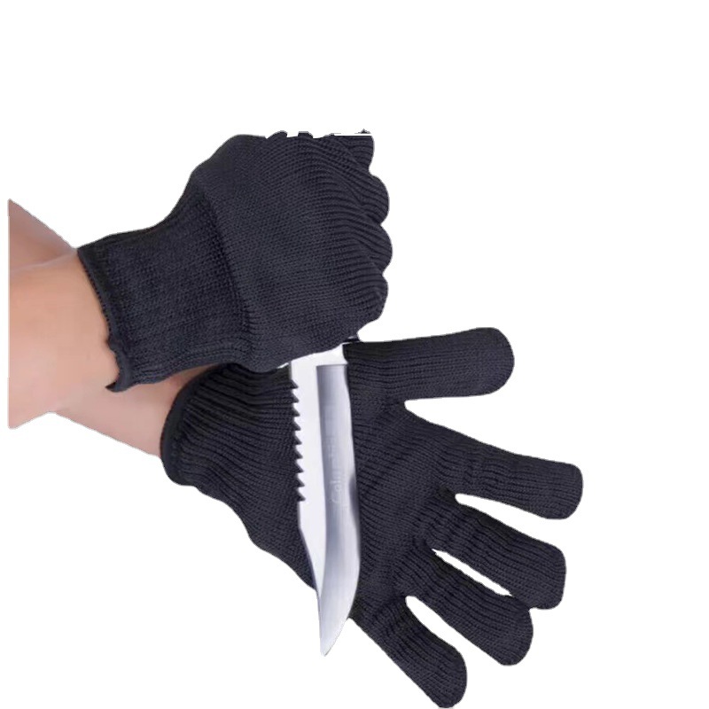 5级手部防护防割钢丝手套加厚耐磨防刺 户外抢险工业切割安保消防