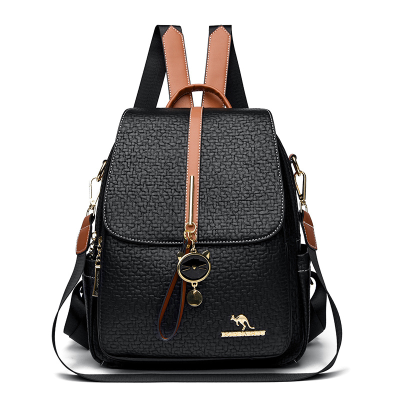 Backpack Women's New Soft Leather Backpack Bag Fashion Casual Travel Bag Backpack