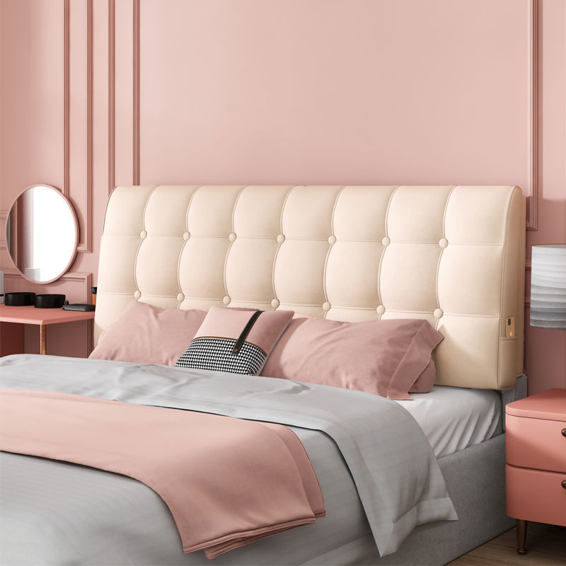 床靠垫自粘大靠背双人软包套罩护腰床头靠软靠背网红布艺北欧风格