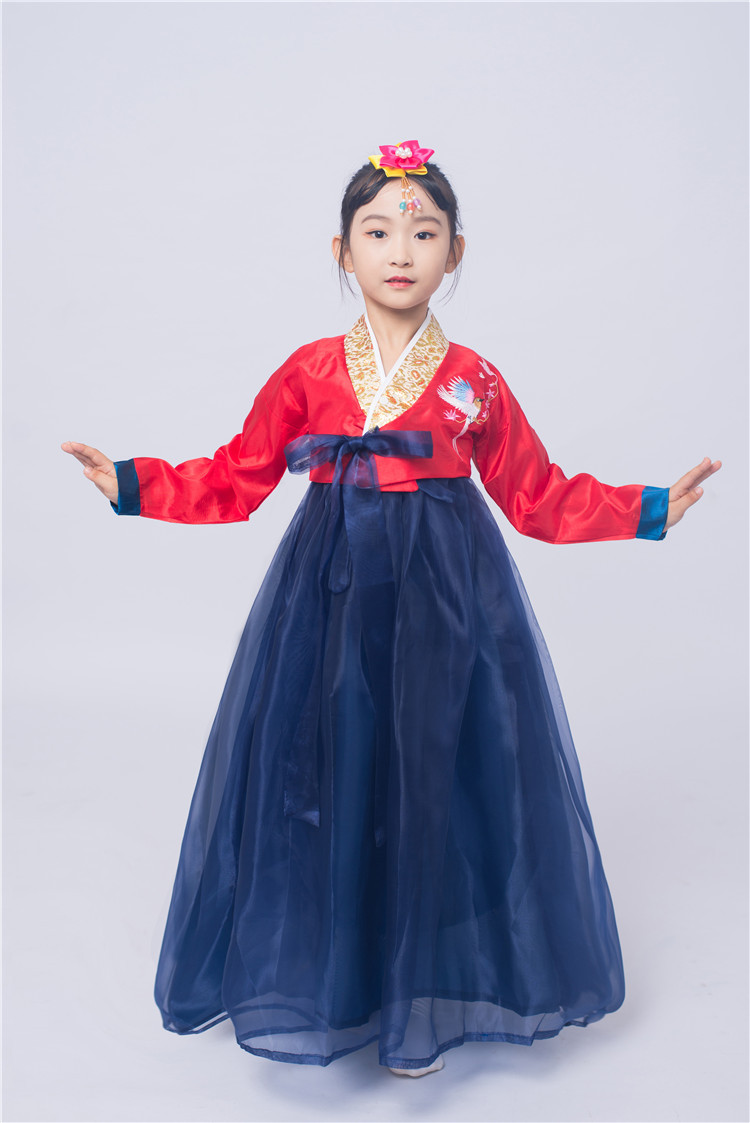 朝鲜服装儿童传统韩服朝鲜服族女童舞蹈少数民族朝鲜族演出民族风