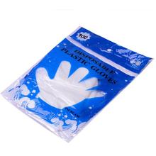 家用一次性手套 塑料薄膜五指清洁手套 美容美发染发手套批发