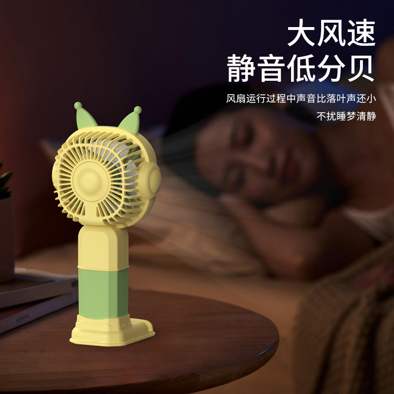 New Mini Small Usb Fan Cartoon Portable Large Wind Desktop Fan Summer Student Handheld Small