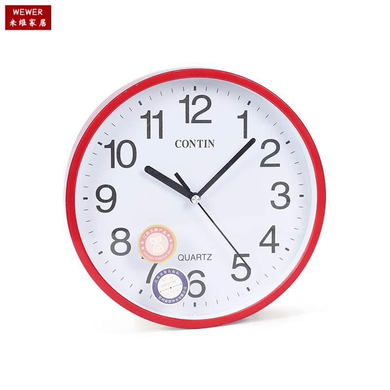 Kangtian Contin Wall Clock round Chinese Home Office Simple Clear Large Font Spot Factory Direct Sales Wholesale