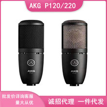 AKG_爱科技 P120/220人声配音电容麦克风 网络主播直播大振膜话筒