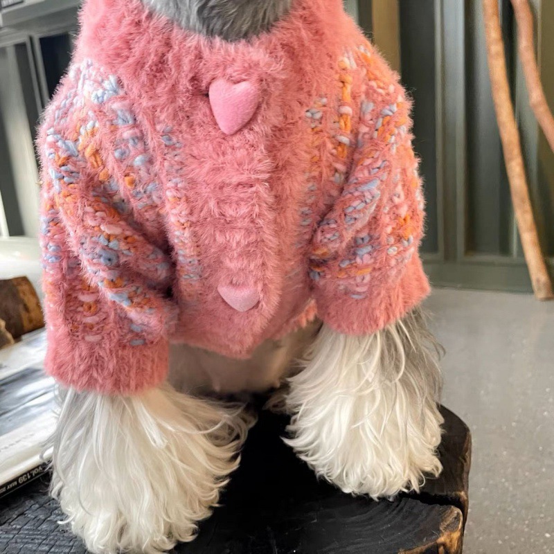 宠物狗衣服秋冬加厚保暖法斗雪纳瑞比熊泰迪柴犬猫宠物开衫毛衣