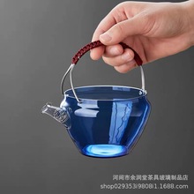 批发高硼硅玻璃分茶器家用功夫茶具创意提篮造型茶海新羽公杯