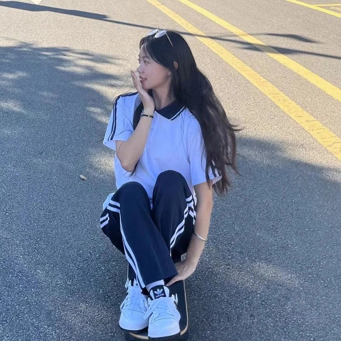 校服裤子青色