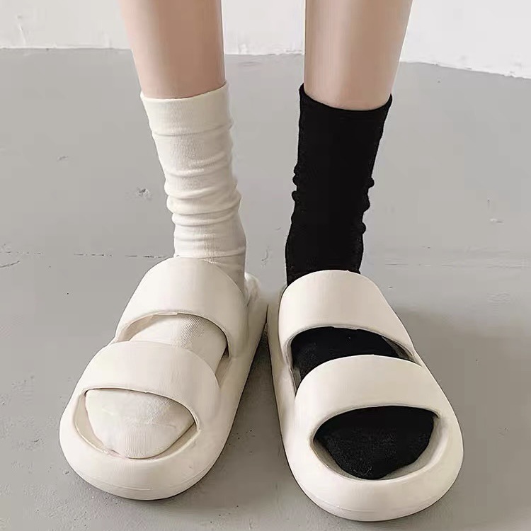 White Bunching Socks Children's Tube Socks Pure Cotton Ins Tide Maternity Socks Elderly Socks with Non-Binding Top Japanese Boneless Stockings