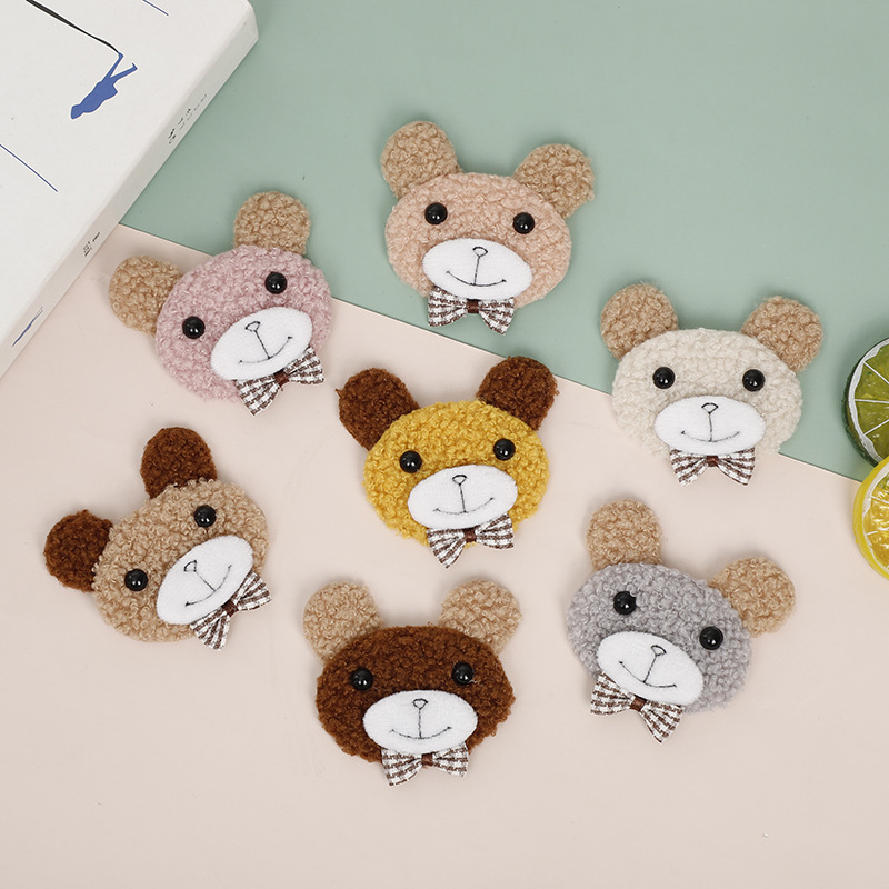 factory direct cartoon cute simple teddy velvet bear clothing diy jewelry accessories semi-finished products spot wholesale