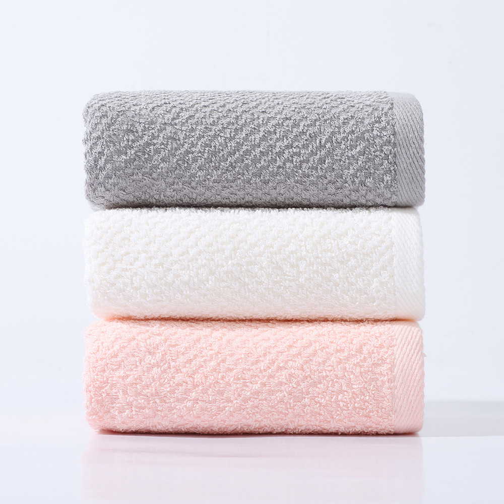 New Plain Polka Dot Pure Cotton Class a Face Towel Soft Absorbent Household 100% Cotton Towel Face Cloth Lint-Free Square Towel