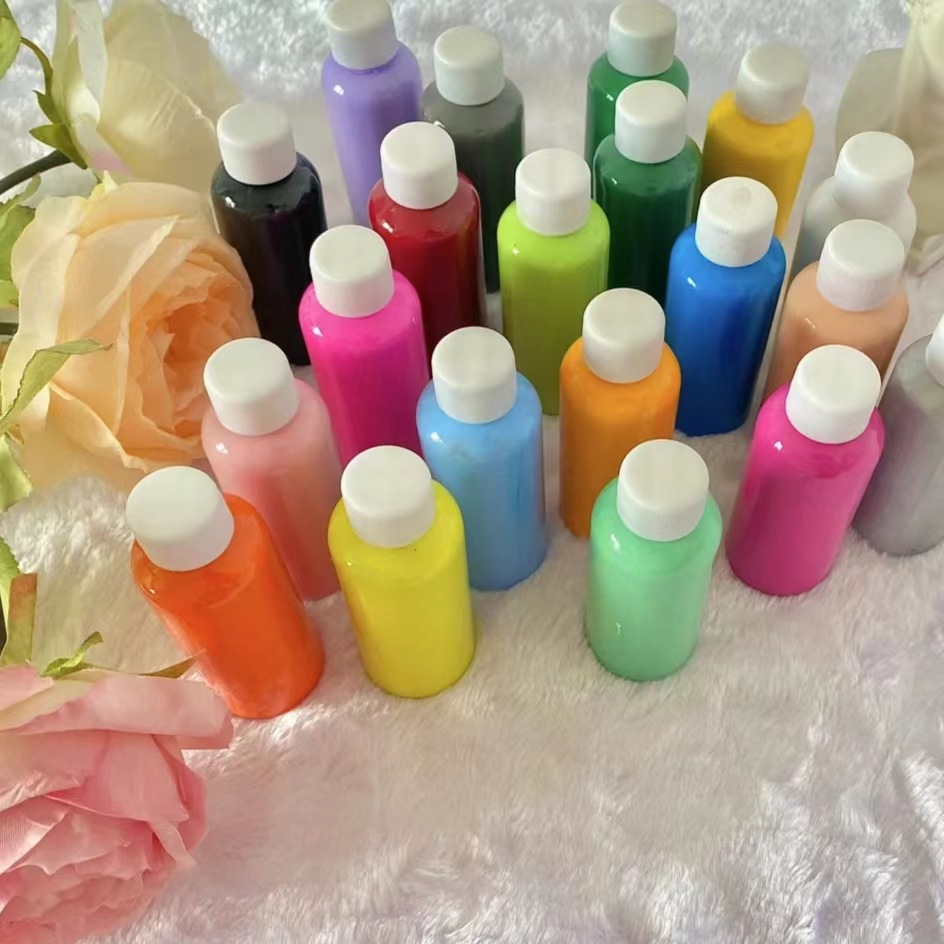 流体画创意diy液态高亮丙烯颜料创意美术绘画手工制作材料批发