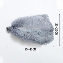 工厂批发白色细杆35-40厘米鸵鸟毛舞台道具演出服饰辅料染色羽毛