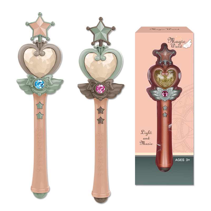 批发地摊女孩仙女闪光棒儿童发光玩具爱心仙女棒女孩子魔法棒玩具