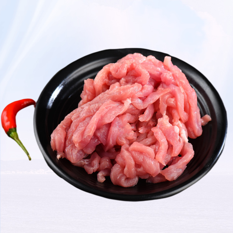 速冻猪肉丝冷冻瘦肉丝精肉小炒食堂肉丝半成品调理品500g一件20包