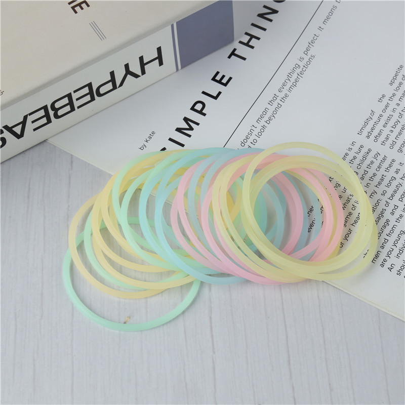 Korean Cute Girl Candy Color Plant Mosquito Repellent Silicone Bracelet Jelly Color Environmental Protection Luminous Elastic Soft Rubber Band