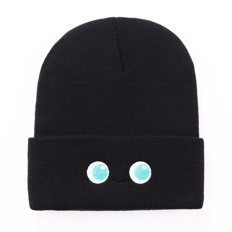 Anime, Cartoon, Cute Eyes Warm Wool Hat Male and Female Students Autumn and Winter Hat