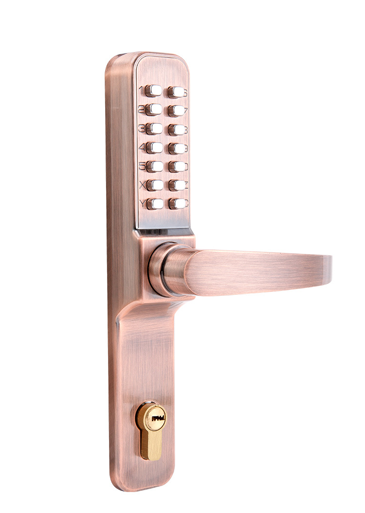 机械密码锁大门户外庭院铁艺门花园别墅铝艺门防水防火双面密码锁